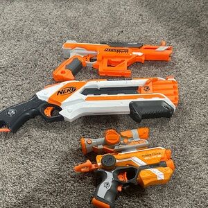 Nerf AccuStrike Elite Blaster Trio - Orange, Black, and White